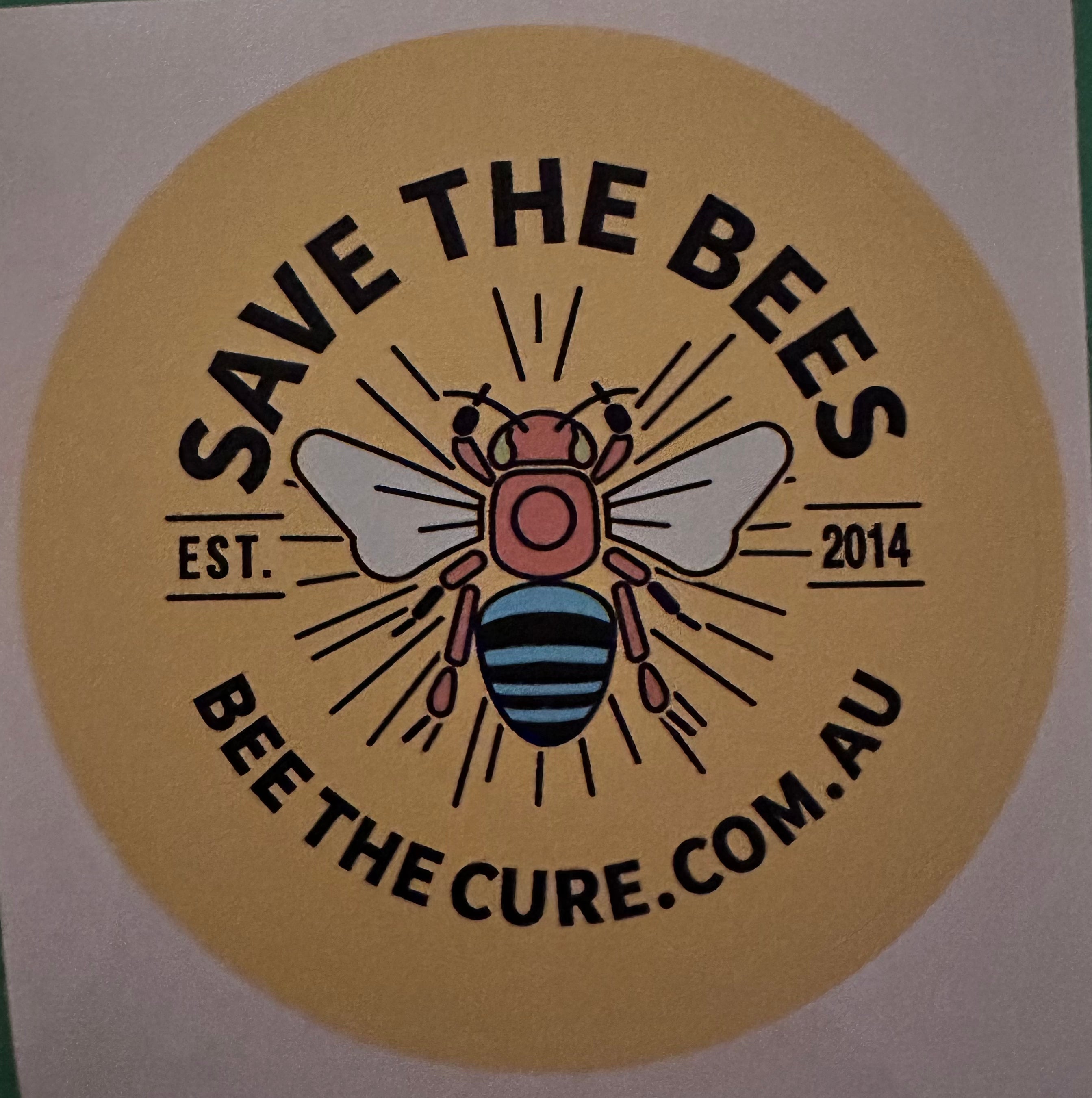 Save the Bees Blue Banded Bee Sticker
