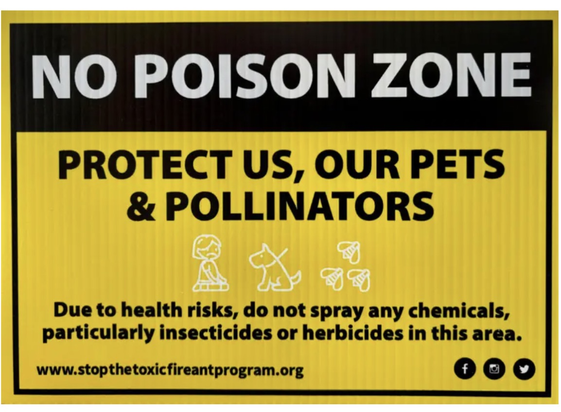 No Spray Sign